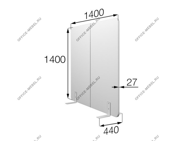 Перегородка без колес fx-140/140 на Office-mebel.ru