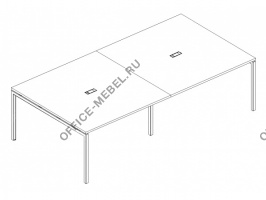 Стол для переговоров на металлокаркасе DUE А4 Б2 132-2 БП на Office-mebel.ru