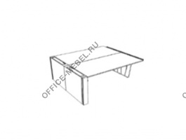 Двойной стол с боковым пьедесталом DK206BIT на Office-mebel.ru