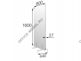 Перегородка без колес fx-80/160 на Office-mebel.ru