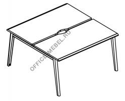 Рабочая станция (2х120) каркас МТ 1 скос МР Б1Б 174.02 на Office-mebel.ru
