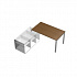 Стол рабочий (120) на опорной тумбе левой (БЕЗ ТУМБЫ) КВ 0110 на Office-mebel.ru 1