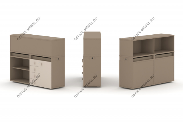 Набор №10. Тумба двойная с надставкой низкой ES.NB.2N-10 на Office-mebel.ru