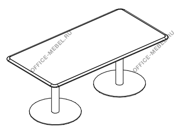 Стол для переговоров овальный на опорах-колоннах МР 167 на Office-mebel.ru