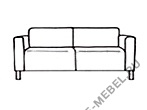 Двухместный диван (без опор) 2 на Office-mebel.ru