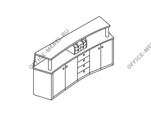 Книжный шкаф с задней панелью PVFALC11 на Office-mebel.ru
