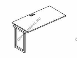 Секция стола рабочей станции на металлокаркасе QUATTRO А4 Б4 022-1 БП на Office-mebel.ru