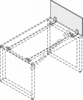 Экран настольный боковой L600 на Office-mebel.ru