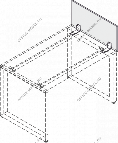 Экран настольный боковой L600 на Office-mebel.ru