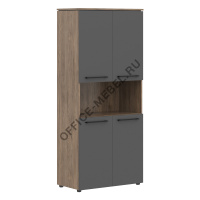 Шкаф с 2-мя комплектами глухих малых дверей Enio MHC 85.4 на Office-mebel.ru