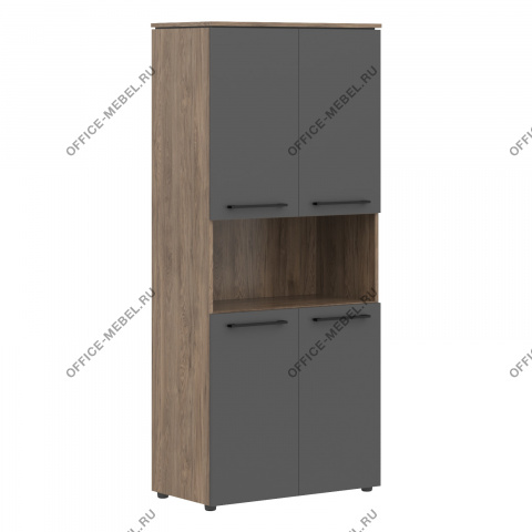 Шкаф с 2-мя комплектами глухих малых дверей Enio MHC 85.4 на Office-mebel.ru