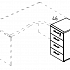 Тумба 4 ящика приставная МР 9224 на Office-mebel.ru 1