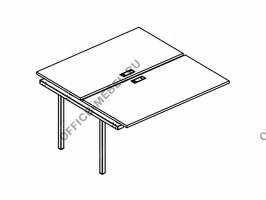 Секция стола рабочей станции на металлокаркасе DUE (2х1200) А4 Б2 176-1 БП на Office-mebel.ru