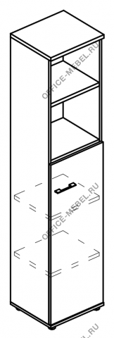 Шкаф для документов полузакрытый узкий (топ ДСП) МР 9482 на Office-mebel.ru