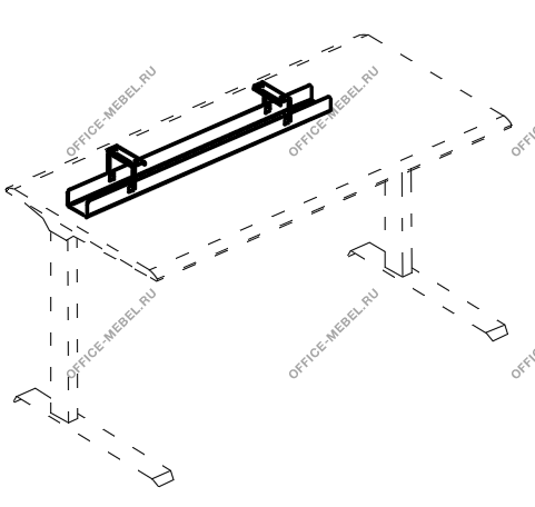 Кабель-канал горизонтальный А4.724 на Office-mebel.ru