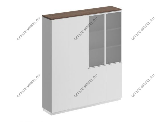 Шкаф комбинированный (закрытый - документы со стеклом) СИ 314 на Office-mebel.ru