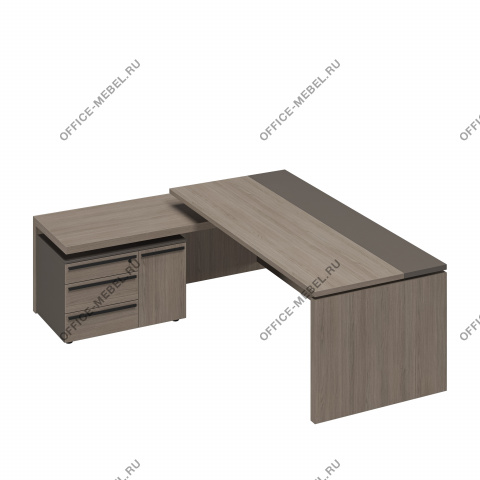 Стол руководителя с брифинг-приставкой боковой левый РС 127 на Office-mebel.ru