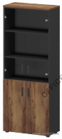 Офисный шкаф для документов со стеклом СМШ-58ДС на Office-mebel.ru