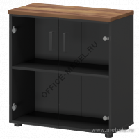 Офисный шкаф для документов со стеклом СМШ-28С2 на Office-mebel.ru