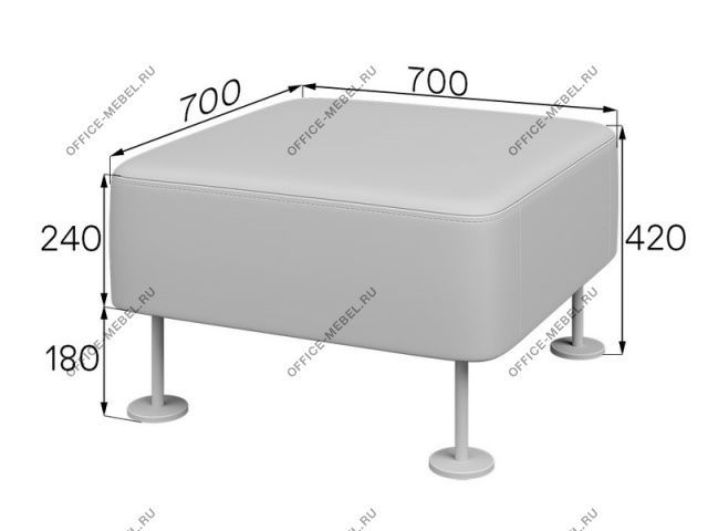 Мягкая мебель для офиса Пуф 90* СМ-П90˚ на Office-mebel.ru