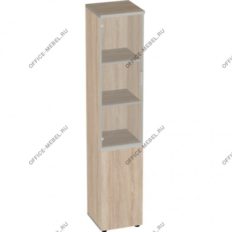 Шкаф высокий узкий с прозр. стеклом (левый) V-2.6+4.0.1L+4.3.1L+V+ на Office-mebel.ru