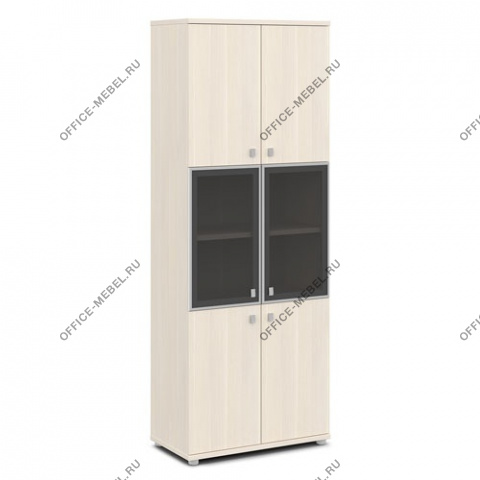 Шкаф со стеклом в алюминиевом профиле V-613 на Office-mebel.ru