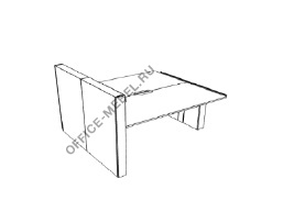 Двойной стол с высоким боковым пьедесталом DK126BAIC на Office-mebel.ru