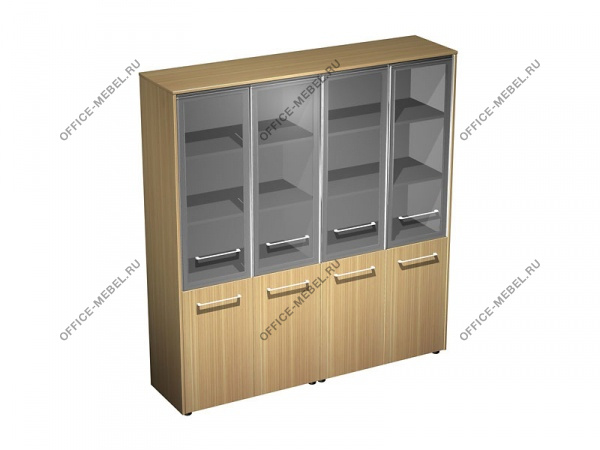 Шкаф для документов со стеклянными дверьми (стенка из 2 шкафов) МЕ 360 на Office-mebel.ru