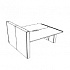 Двойной стол с высоким боковым пьедесталом DK206BAIC на Office-mebel.ru 1