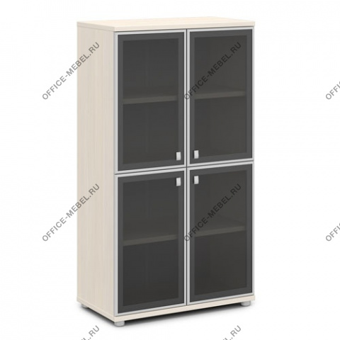 Шкаф со стеклом в алюминиевом профиле V-669 на Office-mebel.ru