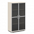 Шкаф со стеклом в алюминиевом профиле V-669 на Office-mebel.ru 1