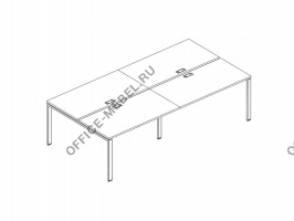 Рабочая станция на металлокаркасе UNO (4х1400) А4 Б1 174-2 БП на Office-mebel.ru