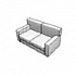 Мягкая мебель для офиса Диван двухместный раскладной E-12 на Office-mebel.ru 1