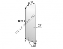 Перегородка на колесах 80/180 mv-80/180 на Office-mebel.ru