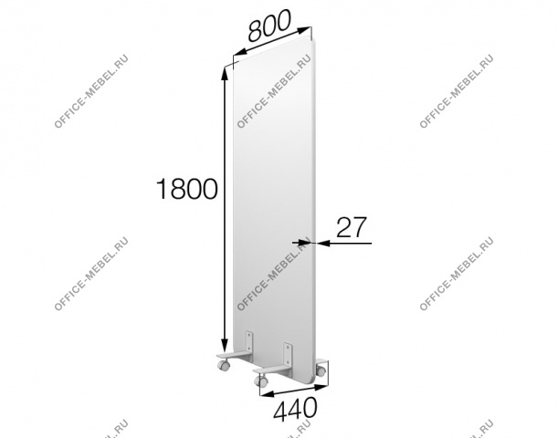 Перегородка на колесах 80/180 mv-80/180 на Office-mebel.ru