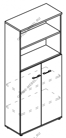 Шкаф полузакрытый (топ ДСП) МР 9478 на Office-mebel.ru