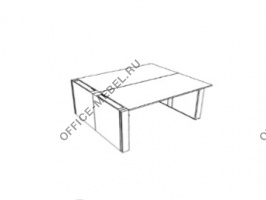 Двойной стол с боковым пьедесталом DK186BC на Office-mebel.ru