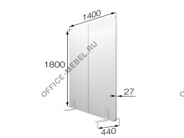 Перегородка без колес fx-140/180 на Office-mebel.ru