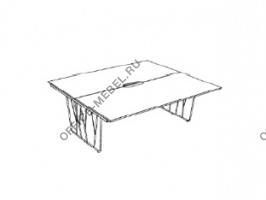 Двойной стол DK126TI на Office-mebel.ru
