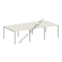 Рабочая станция на 6 раб.мест на П-образном м/к 40БП.СМ-6.1 на Office-mebel.ru