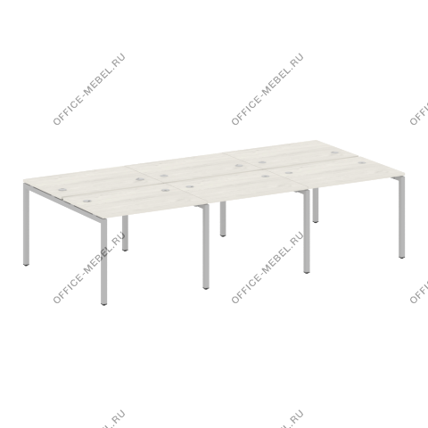 Рабочая станция на 6 раб.мест на П-образном м/к 40БП.СМ-6.1 на Office-mebel.ru