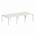 Рабочая станция на 6 раб.мест на П-образном м/к 40БП.СМ-6.1 на Office-mebel.ru 1