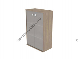 Шкаф средний широкий (2 средние двери стекло) Л.СТ-2.4 на Office-mebel.ru