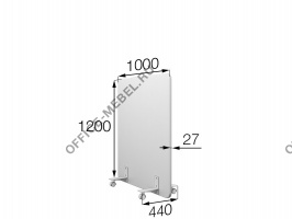 Перегородка на колесах 100/120 mv-100/120 на Office-mebel.ru