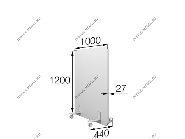 Перегородка на колесах 100/120 mv-100/120 на Office-mebel.ru