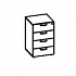 Шкаф - тумба с ящиками B1C43D4 на Office-mebel.ru 1