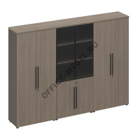 Шкаф комбинированный (одежда-стекло-закрытый) РС 326 на Office-mebel.ru