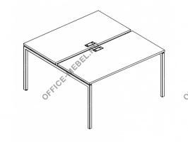 Рабочая станция на металлокаркасе DUE (2х1200) А4 Б2 170 БП на Office-mebel.ru