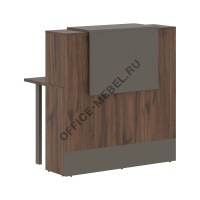 Стойка ресепшен прямая EDR 116, Дуб Денвер темный на Office-mebel.ru