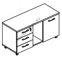 Тумба для оргтехники (топ ДСП) МР 272 на Office-mebel.ru